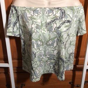 NWOT GUESS “OFF THE SHOULDER” CAPPED SLEEVES SZ LG